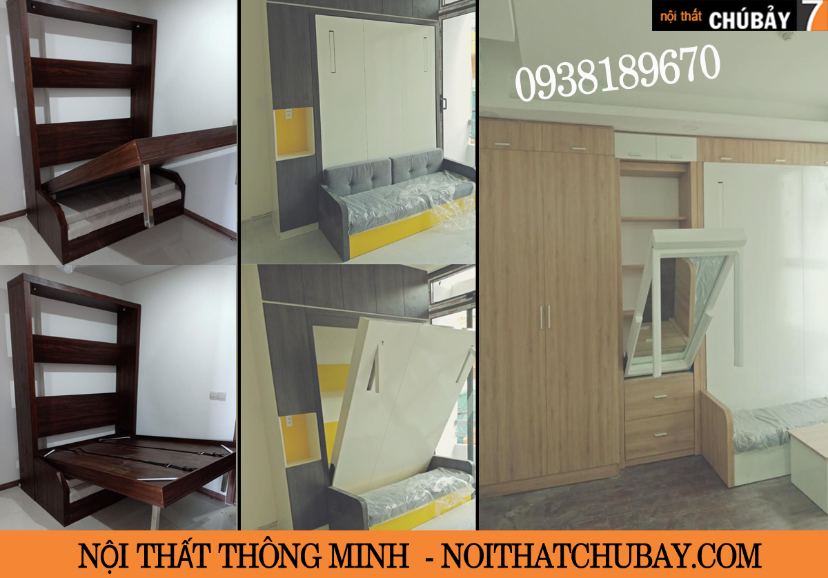 Giường gấp gọn thông minh cho phòng ngủ 5m2 tại tp Hồ Chí Minh