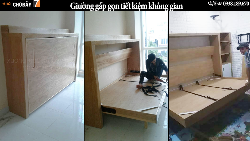 Giường gấp gọn thông minh cho phòng ngủ 5m2 tại tp Hồ Chí Minh